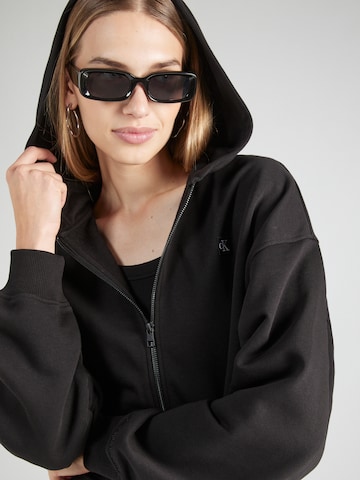 Calvin Klein Jeans Zip-Up Hoodie in Black