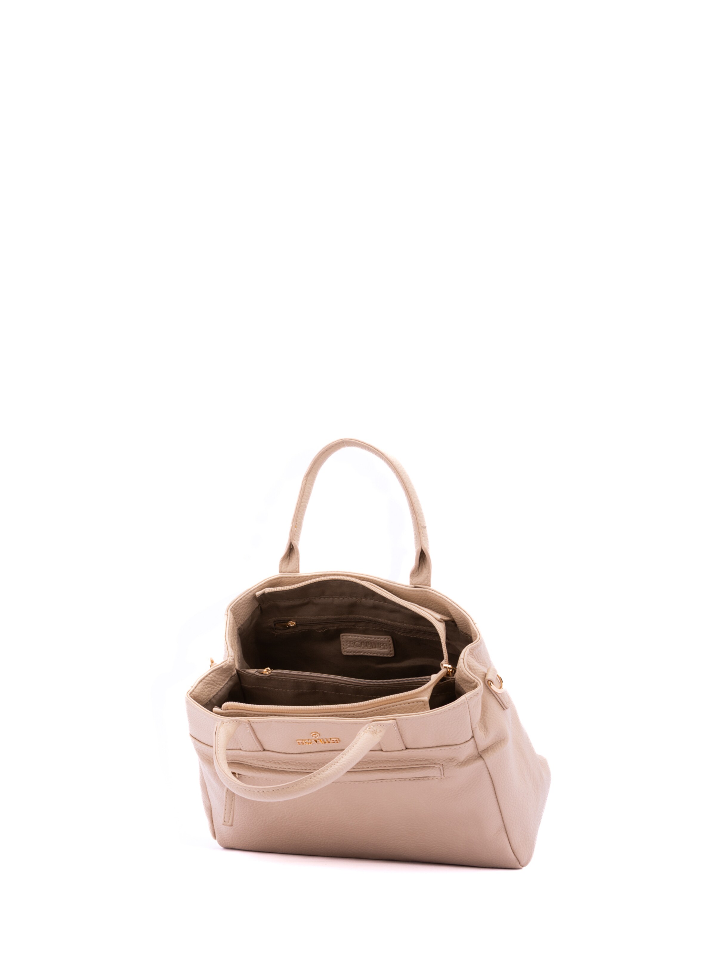 Borsa a mano 'Borsa a Mano Donna B Cavalli Ecopelle Zip - 30x22x10 cm' di B. Cavalli in beige