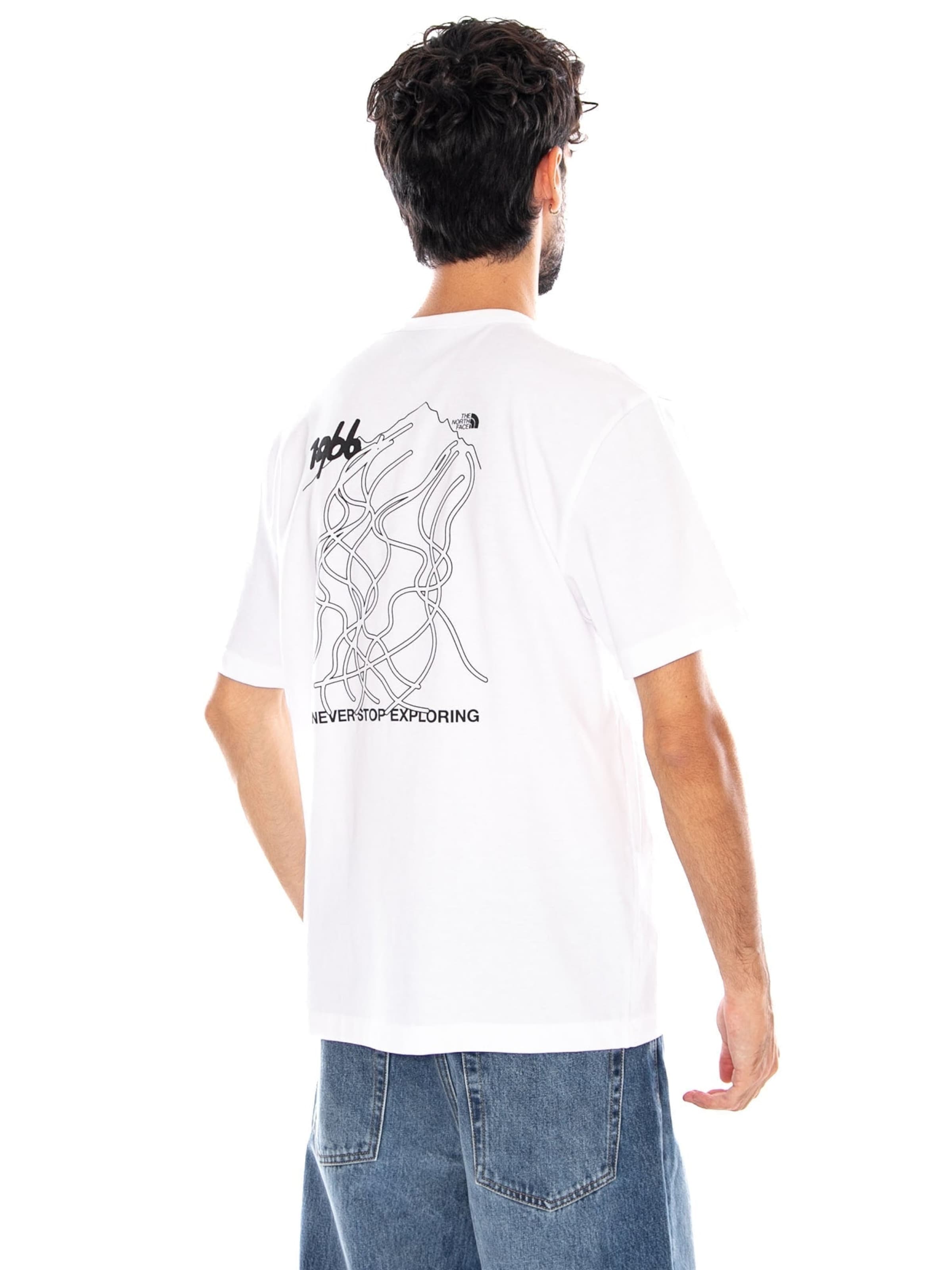THE NORTH FACE Shirt 'U NSE SLOPES RLX SS TEE TNF WHITE' in Wit