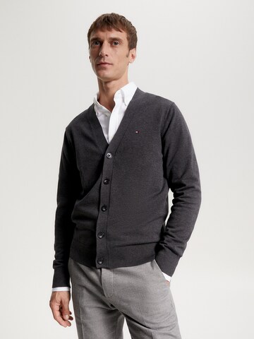 TOMMY HILFIGER Knit Cardigan in Grey: front