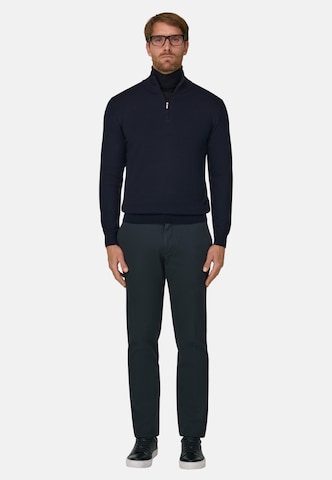 Boggi Milano Slim fit Chino trousers 'Panama' in Blue: front