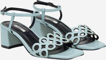 Desa - Sandalias de dedo en azul: frente