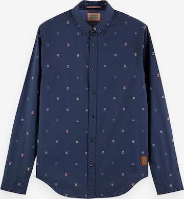 SCOTCH & SODA Slim fit Button Up Shirt in Blue: front