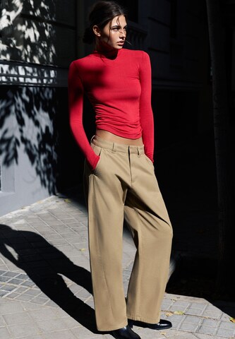 Barrel Pantalon chino Pull&Bear en beige