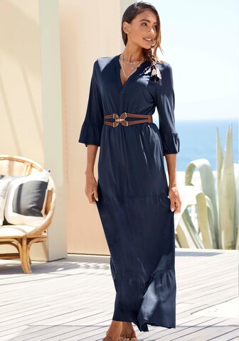 Robe-chemise VIVANCE en bleu : devant