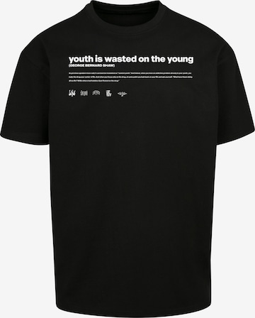 Tricou 'Influenced' de la Lost Youth pe negru: față