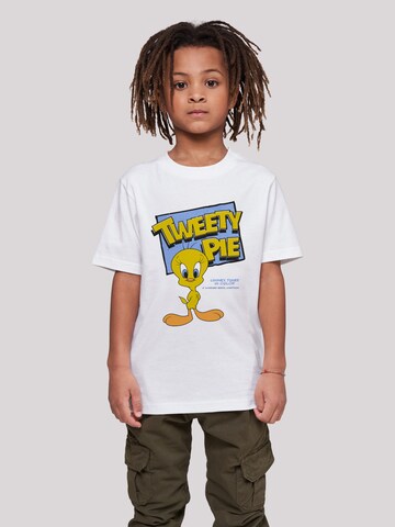 F4NT4STIC Shirt 'Looney Tunes Classic Tweetie Pie' in White: front
