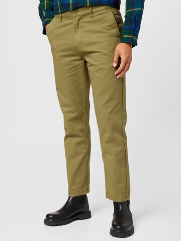 Obey Regular Chino Pants in Green: front