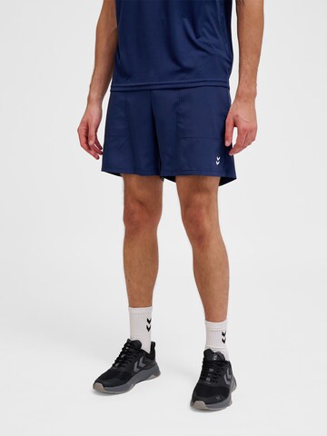 Hummel Regular Sportbroek 'Pulse' in Blauw: voorkant