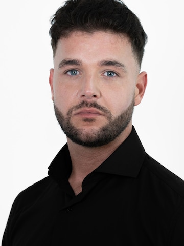 Vercate - Regular Fit Camisa clássica 'No. 27' em preto