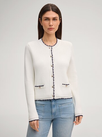 JOOP! Strickjacke 'Kumma' in Weiß: Vorderseite