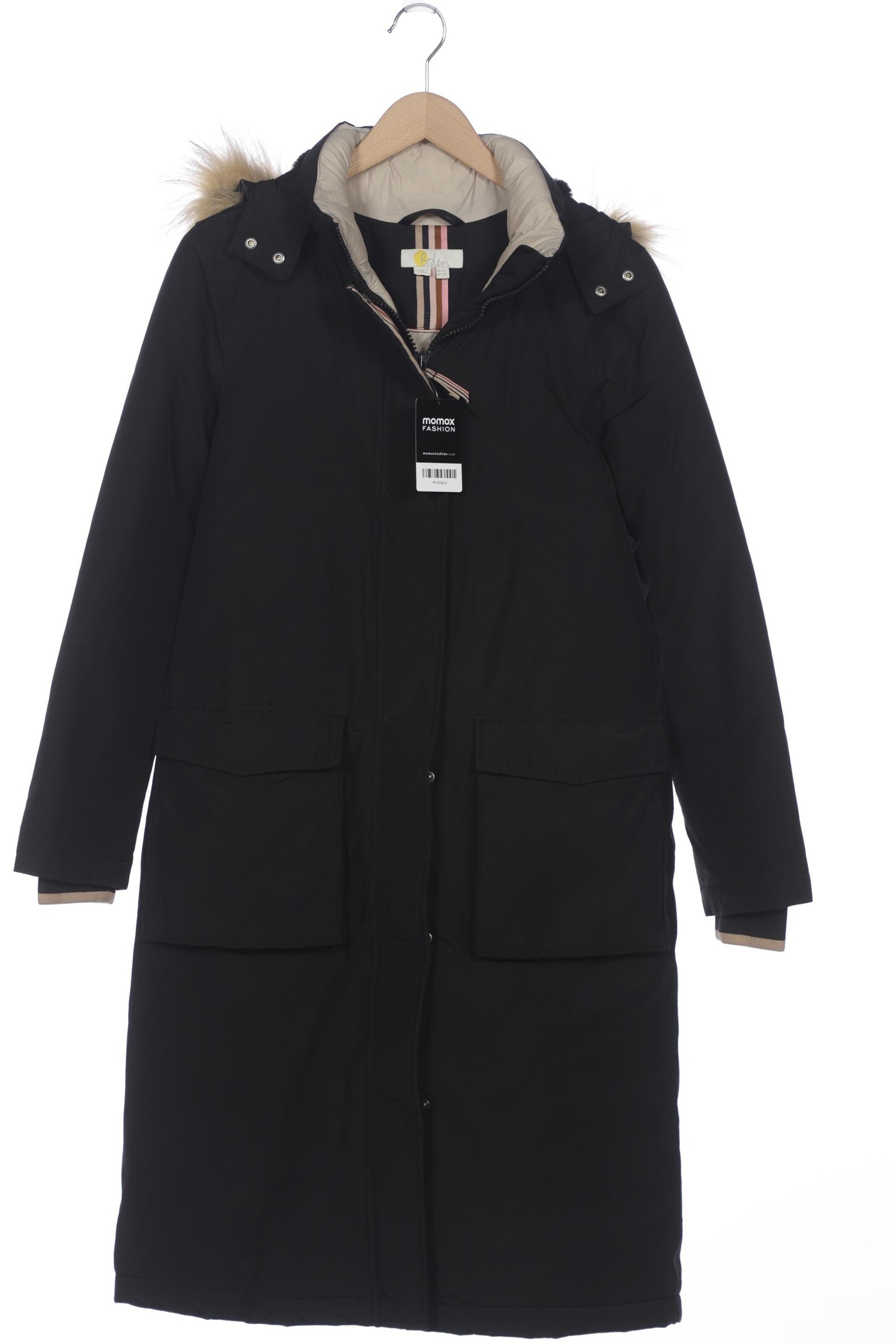 Boden Mantel XXS in Schwarz: Vorderseite