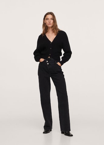 MANGO Wide Leg Jeans 'Fiby' in Schwarz