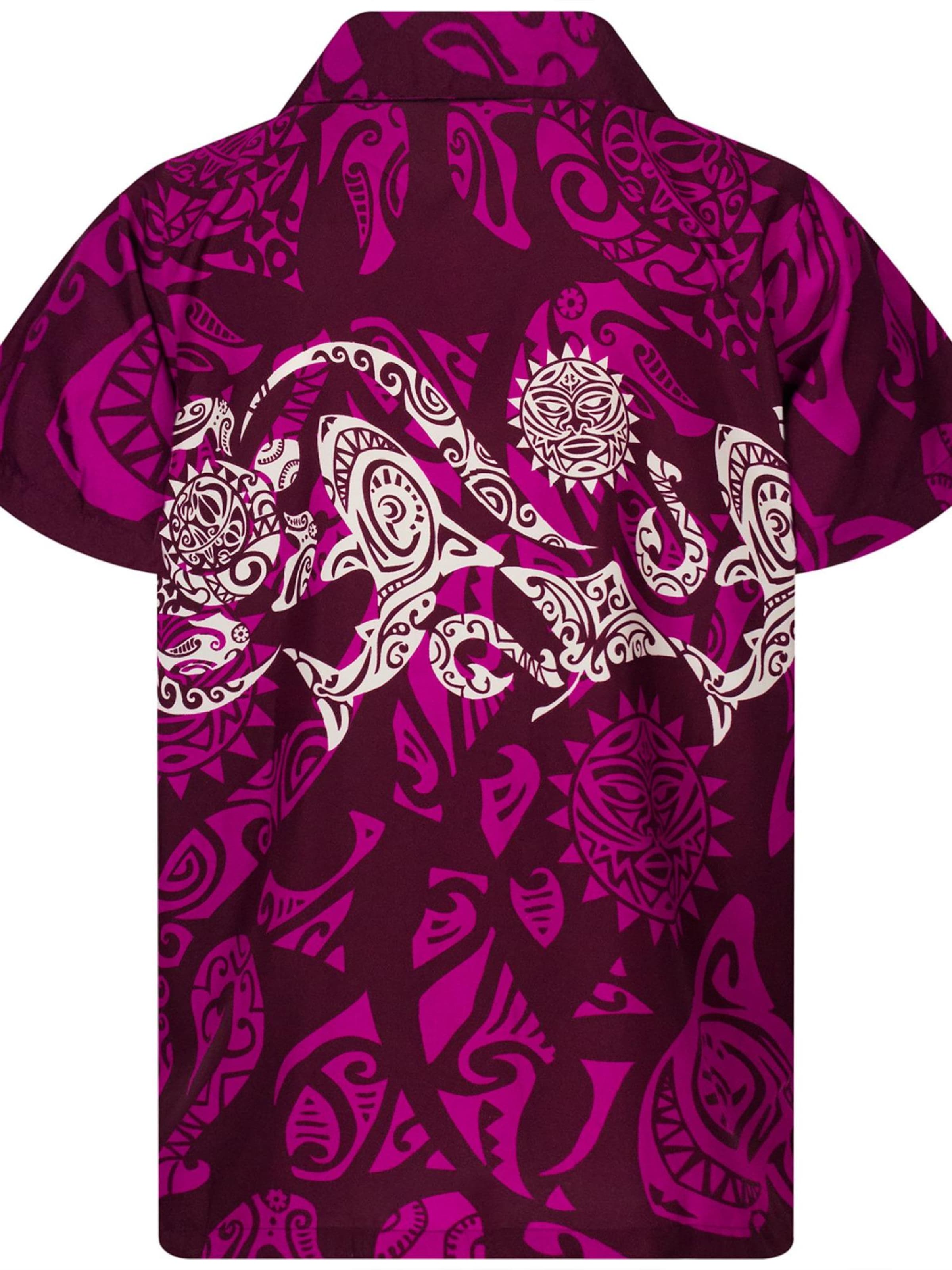 Maglietta 'Maori Chest' di King Kameha in lilla