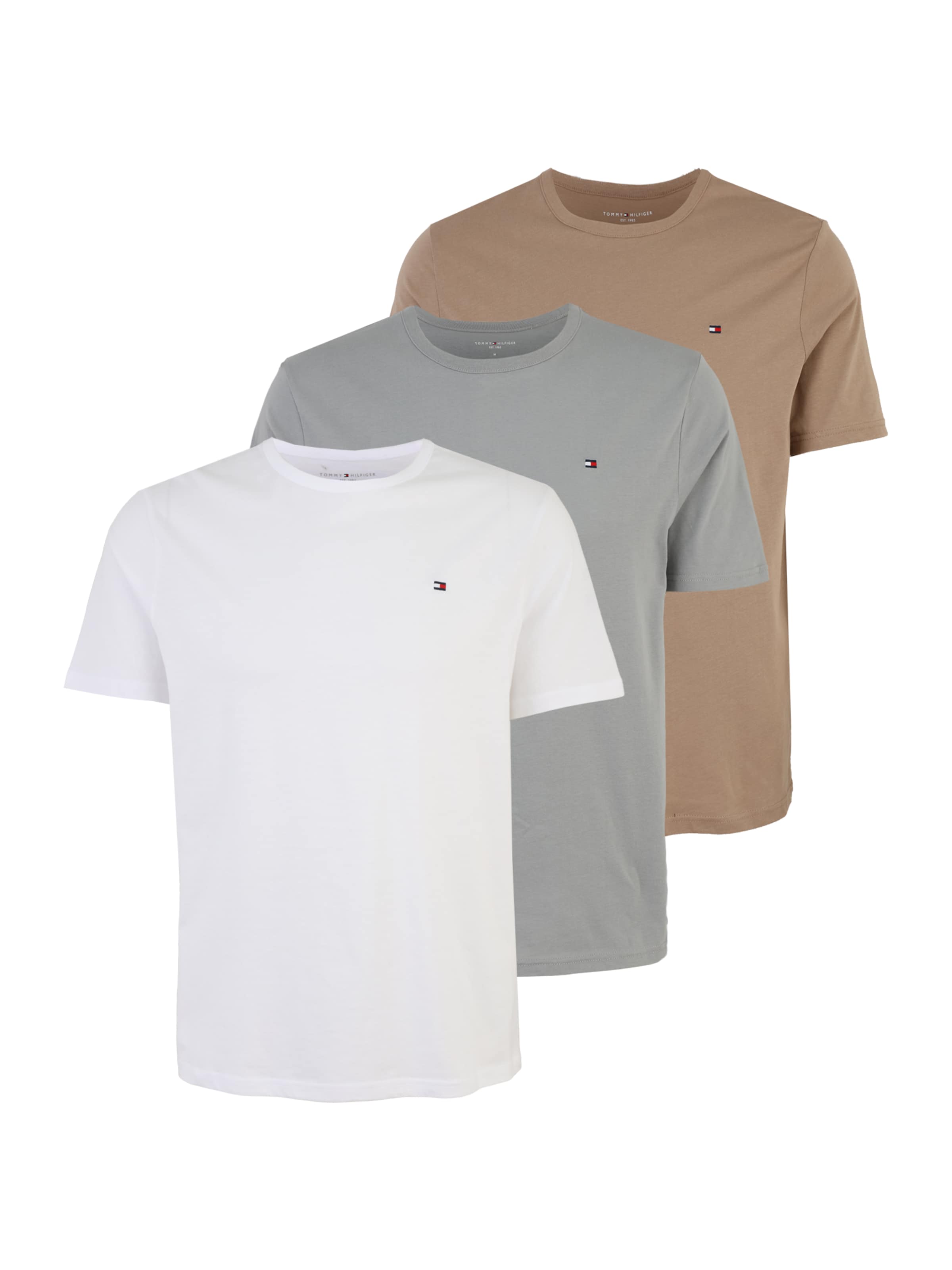 Tommy Hilfiger Underwear Camiseta en S en gris / taupe / blanco, Vista del producto