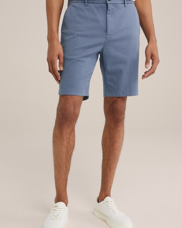 WE Fashion - Slimfit Pantalón chino en azul: frente