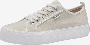 s.Oliver Sneakers laag in Beige: voorkant