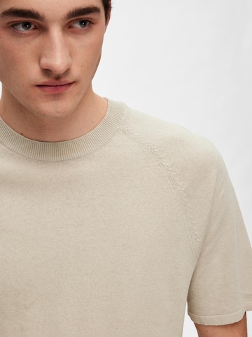 SELECTED HOMME Sweater 'Daniel' in Beige