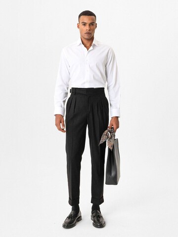 Antioch Tapered Pleat-front trousers 'Abelard' in Black