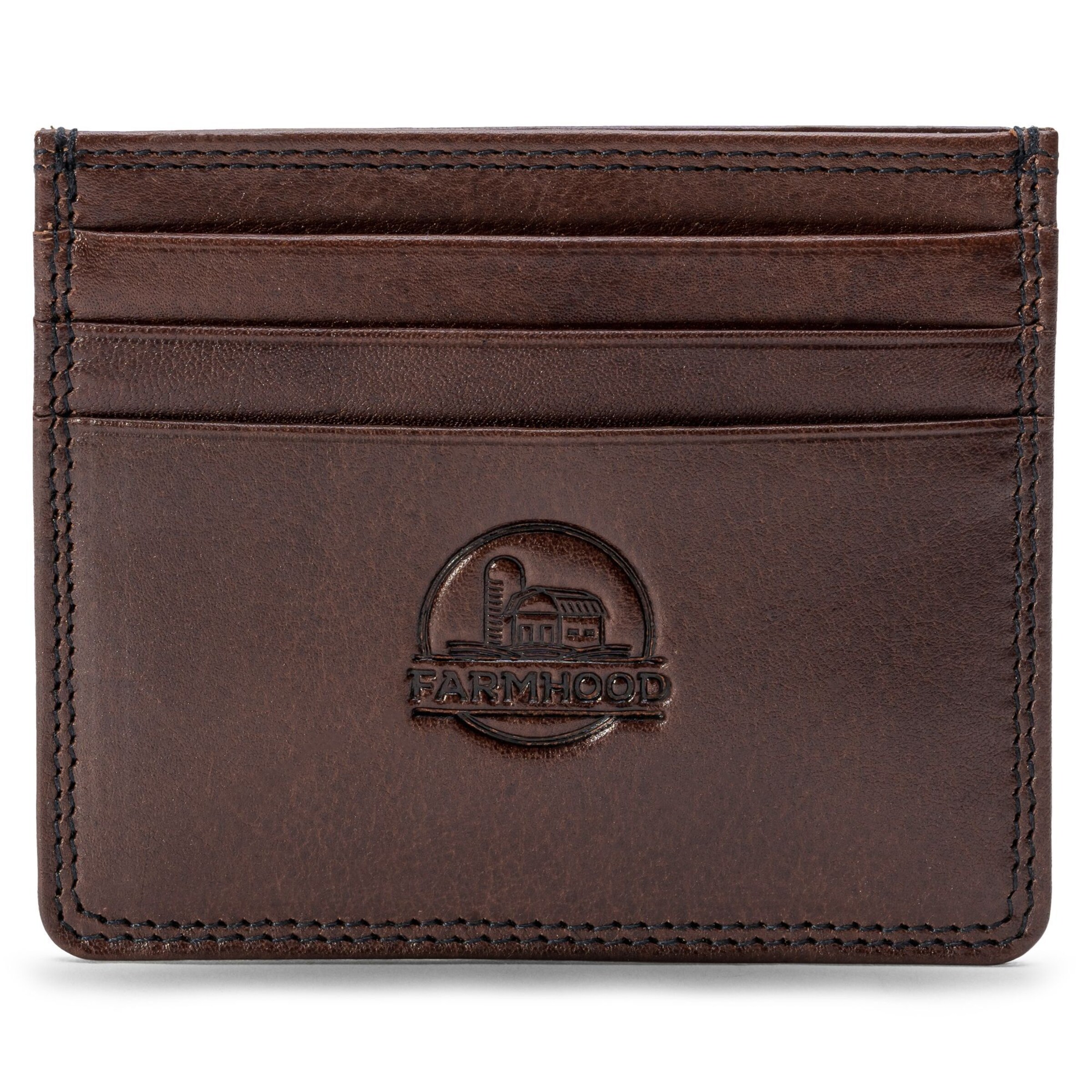Farmhood Wallet in Brown: front