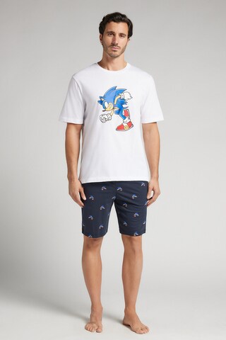 INTIMISSIMI Short Pajamas 'Sega Sonic' in White: front