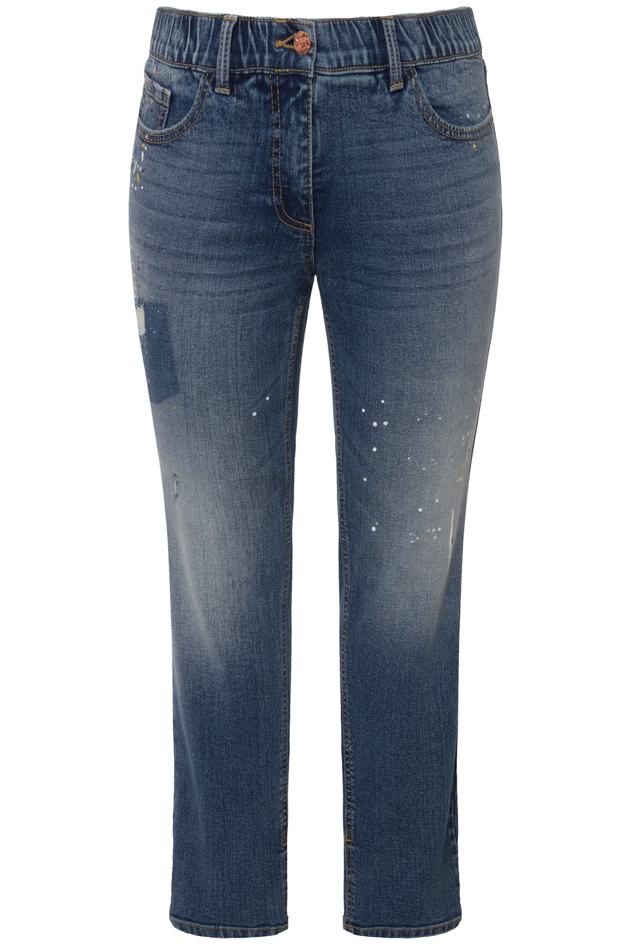 Ulla Popken Loosefit Jeans in Blau: Vorderseite