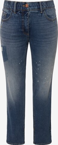 Ulla Popken Loosefit Jeans in Blauw: voorkant