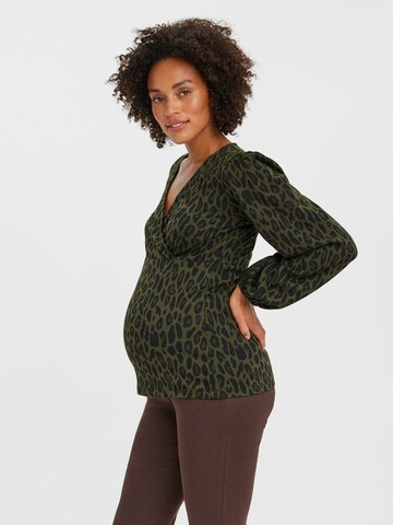 MAMALICIOUS Blouse 'JOA' in Groen: voorkant