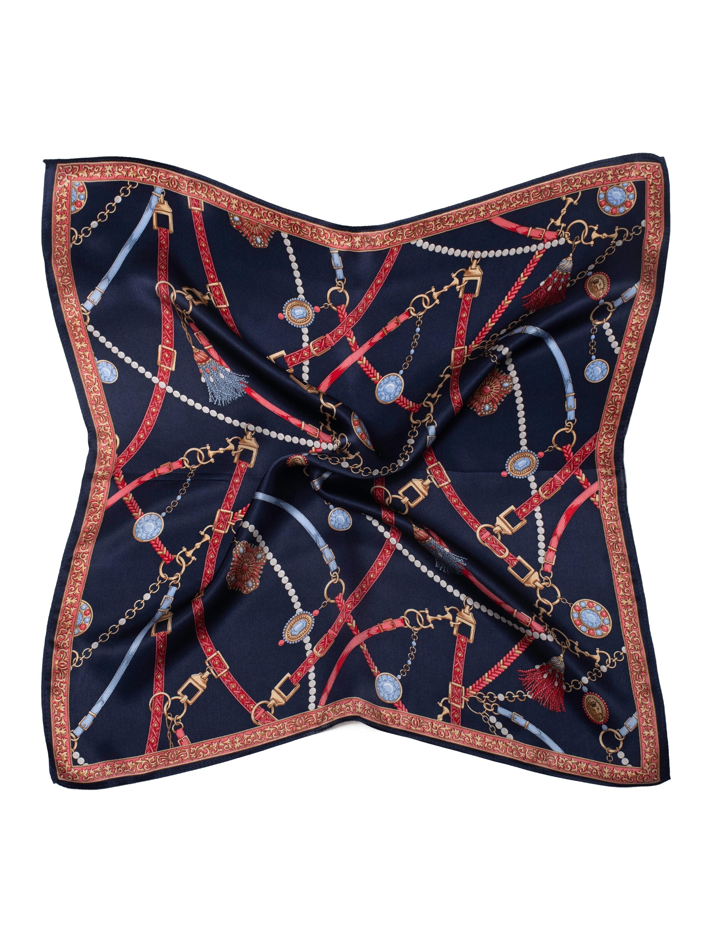 MayTree Scarf 'Modern Life' in Blue: front