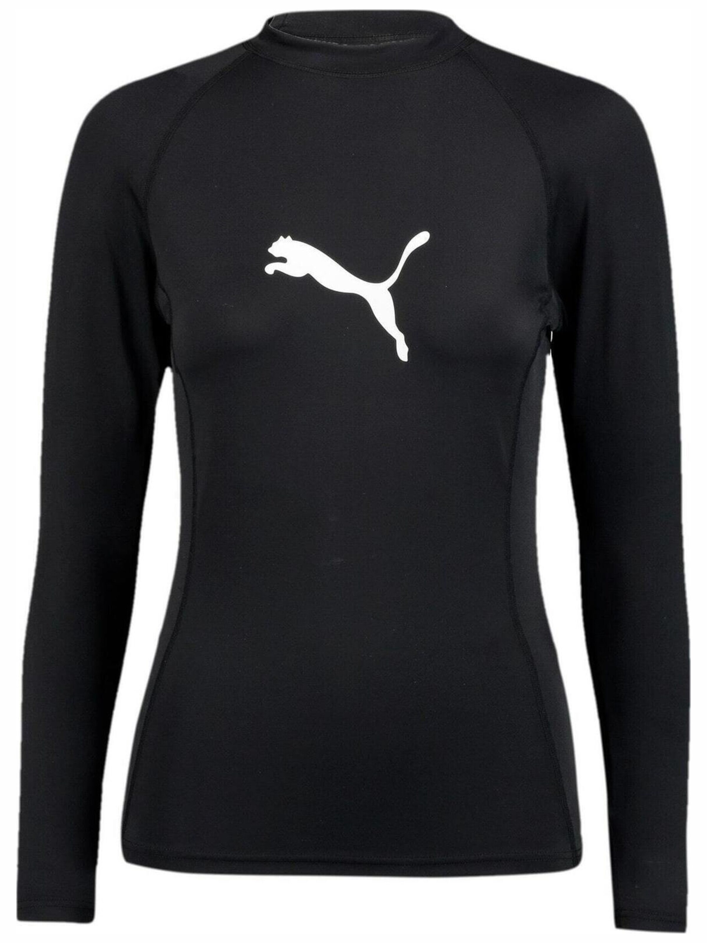 Camicia da donna 'Puma Swim Women Long Sleeve Rash Guard 1' di PUMA in nero: frontale