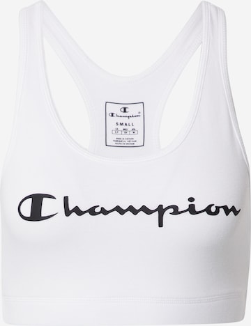 balts Champion Authentic Athletic Apparel Sporta krūšturis: no priekšpuses