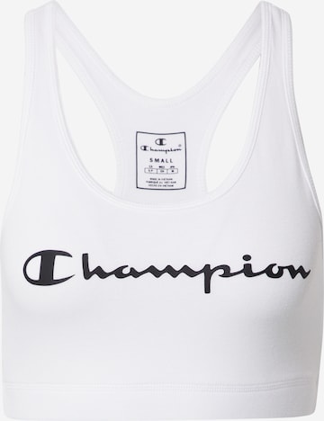 Champion Authentic Athletic Apparel Bralette Sports Bra in White: front