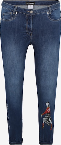 Doris Streich Skinny Jeans in Blauw: voorkant
