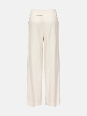 ONLY Wide leg Broek 'ONLY ONLTILA LIFE HW BELT WIDE PANGT TLR PANTALONE' in Wit