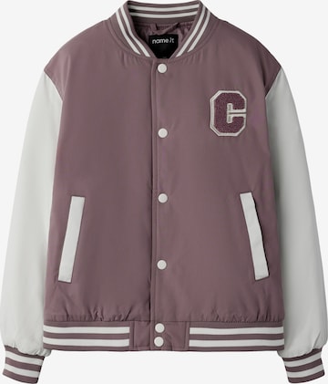 NAME IT Välikausitakki 'NKFMains' värissä lila: etupuoli