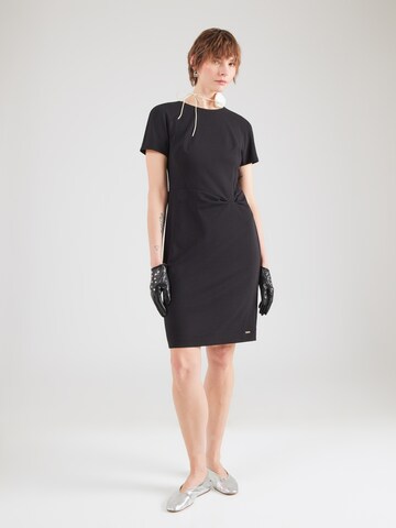 Robe fourreau 'SCUBA CREPE' Calvin Klein en noir : devant