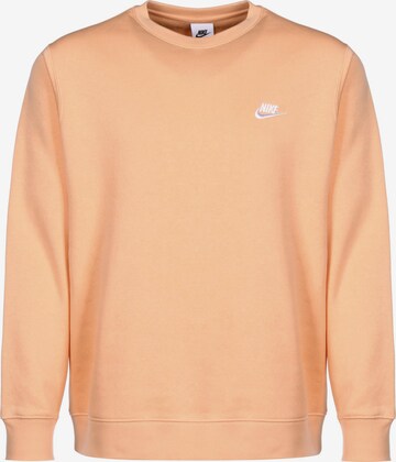Nike Sportswear Regular Fit Sweatshirt 'Club Fleece' in Orange: predná strana