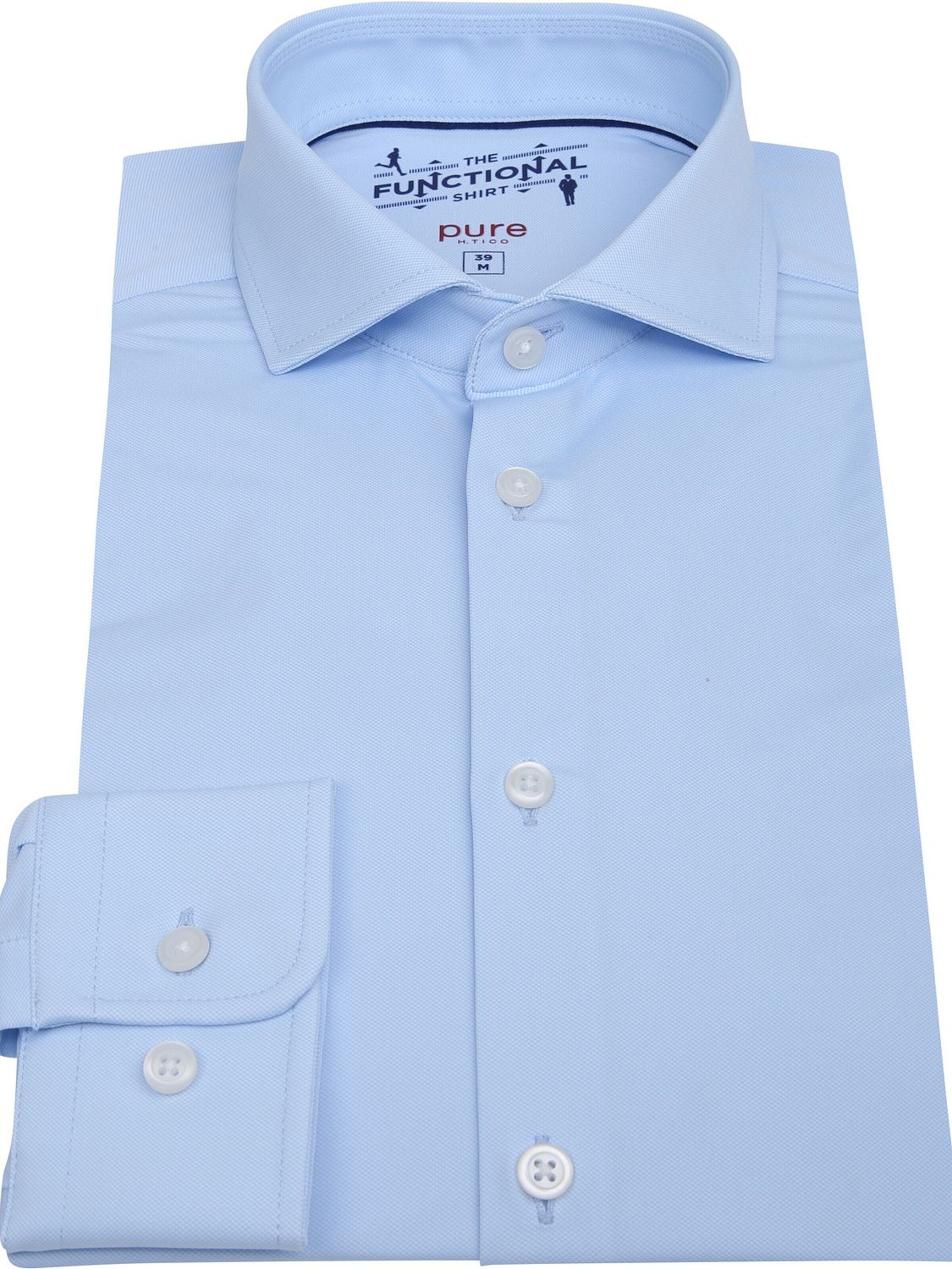 PURE Slim fit Overhemd in Blauw