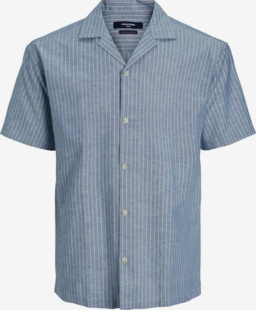 JACK & JONES Button Up Shirt in Blue: front