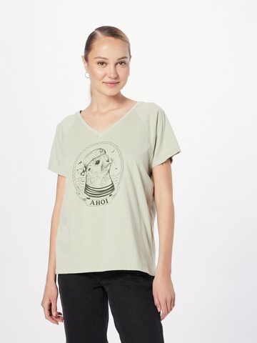 Derbe T-shirt 'Matrosenrobbe' i grön: framsida