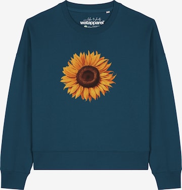 Felpa 'Sonnenblume ' di Watapparel in verde: frontale