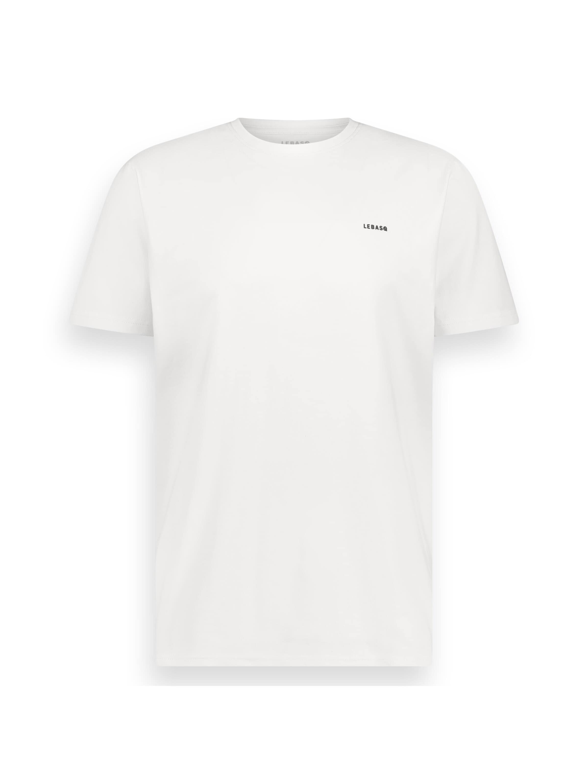 LEBASQ Shirt 'Parker Crew Neck HD print' in White: front