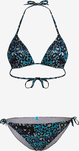 ARENA Triangle Bikini 'WATER PRINT' in Blue: front