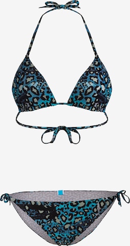 ARENA Háromszög Bikini 'WATER PRINT' - kék: elől