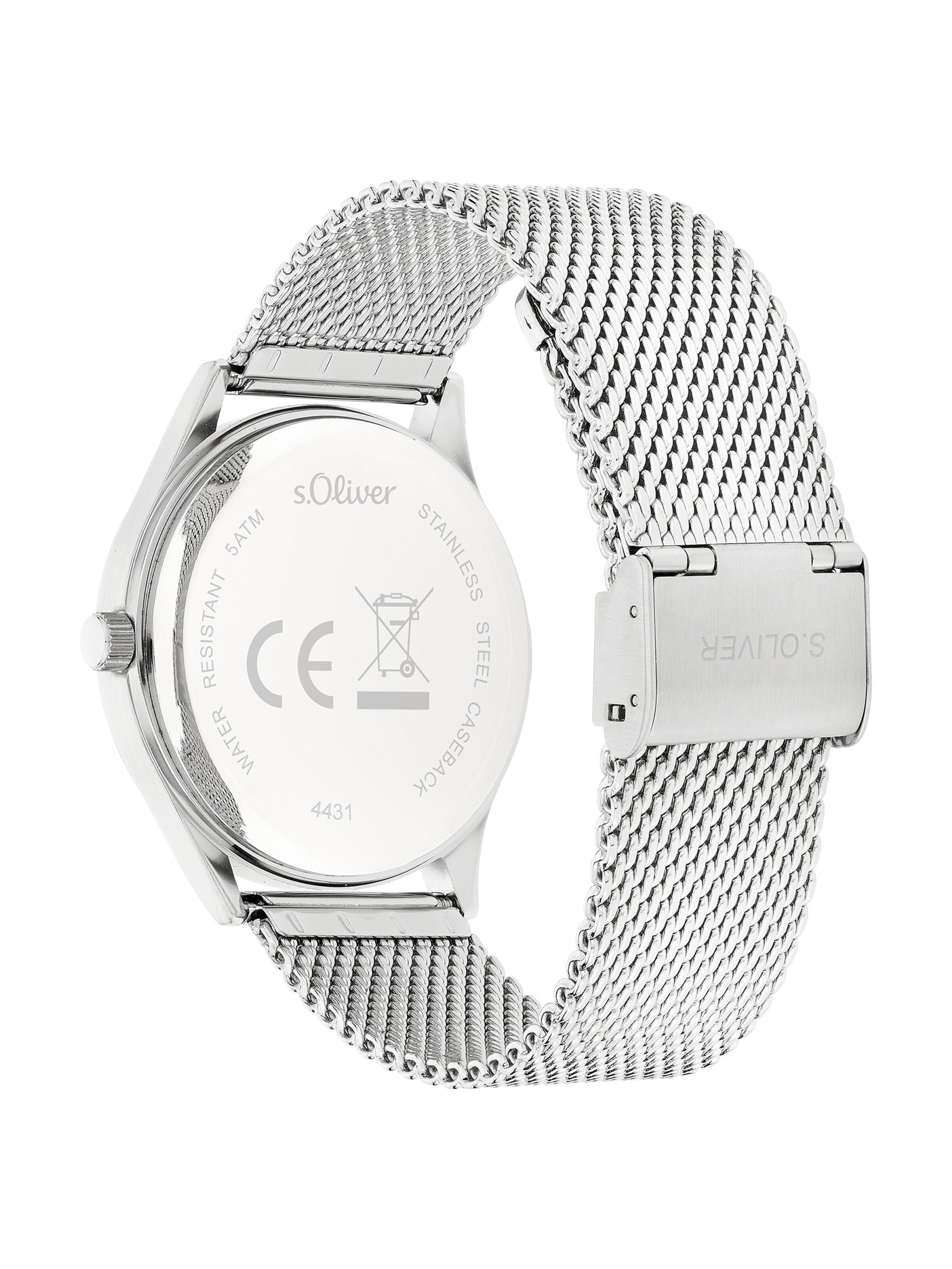 Montre à affichage analogique s.Oliver en argent
