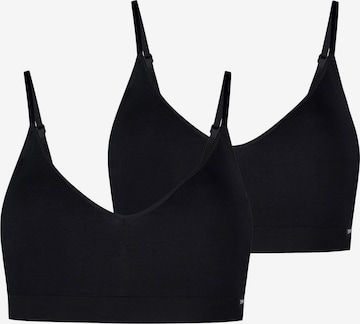 Skiny BH ' Cotton Essentials ' in Zwart: voorkant