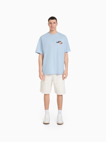 Bershka Shirt in Blue