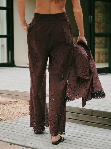 Next Wide leg Broek in Bruin