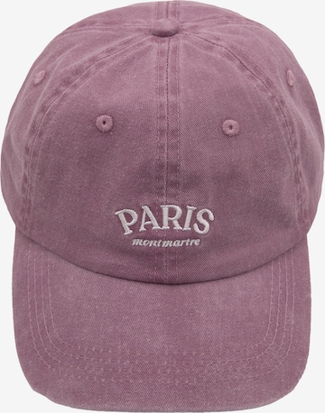 Casquette Pull&Bear en violet : devant