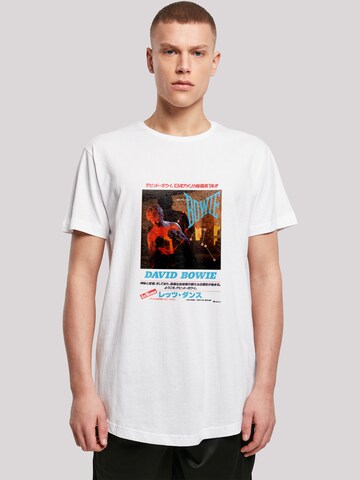 T-Shirt 'David Bowie' F4NT4STIC en blanc : devant